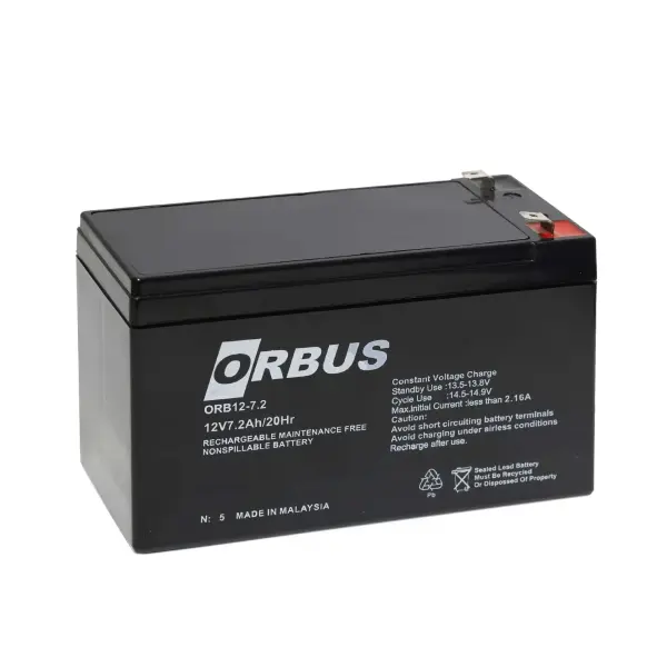 ORBUS 12V 7.2 Ah Kuru Akü