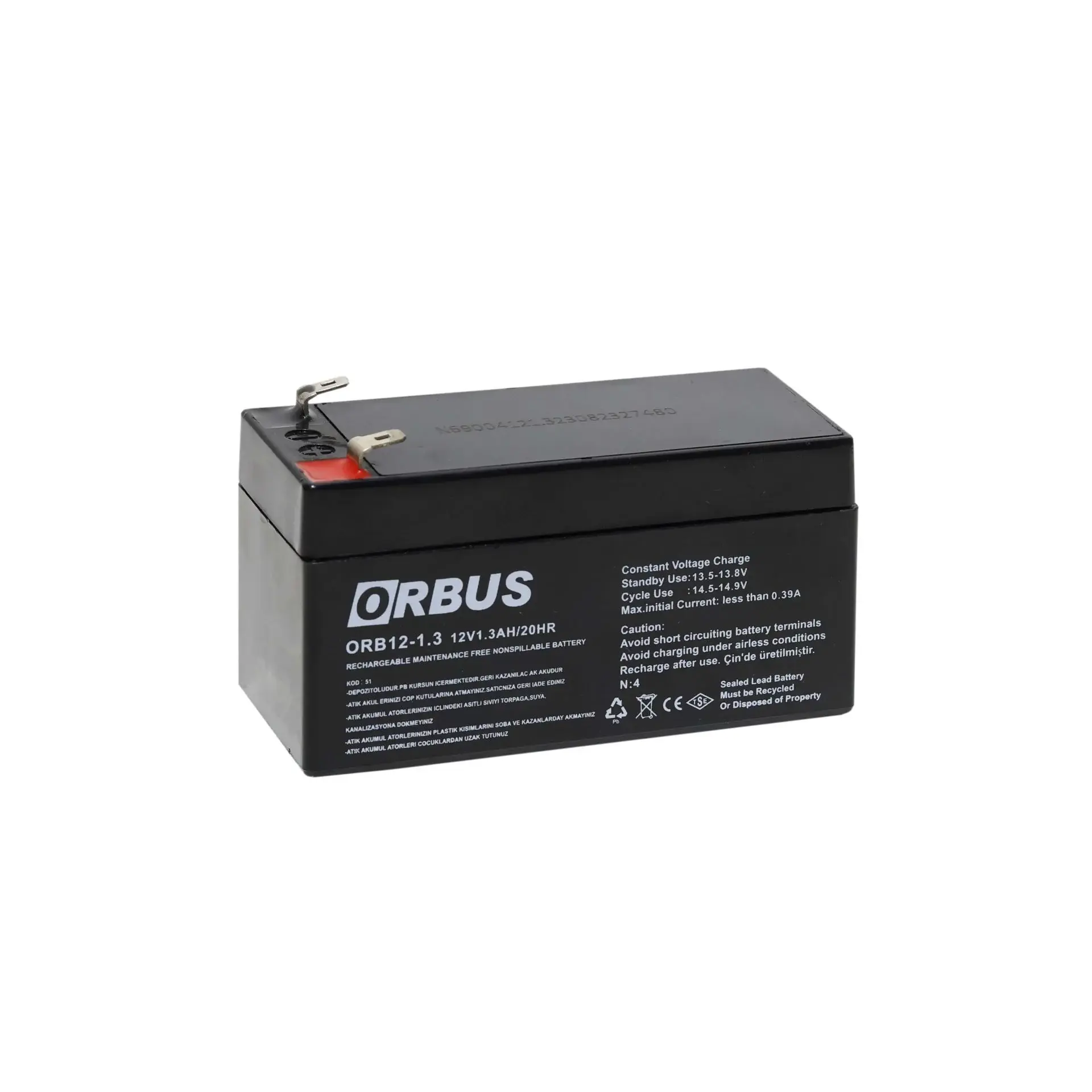 ORBUS 12V 1.3 Ah Kuru Akü