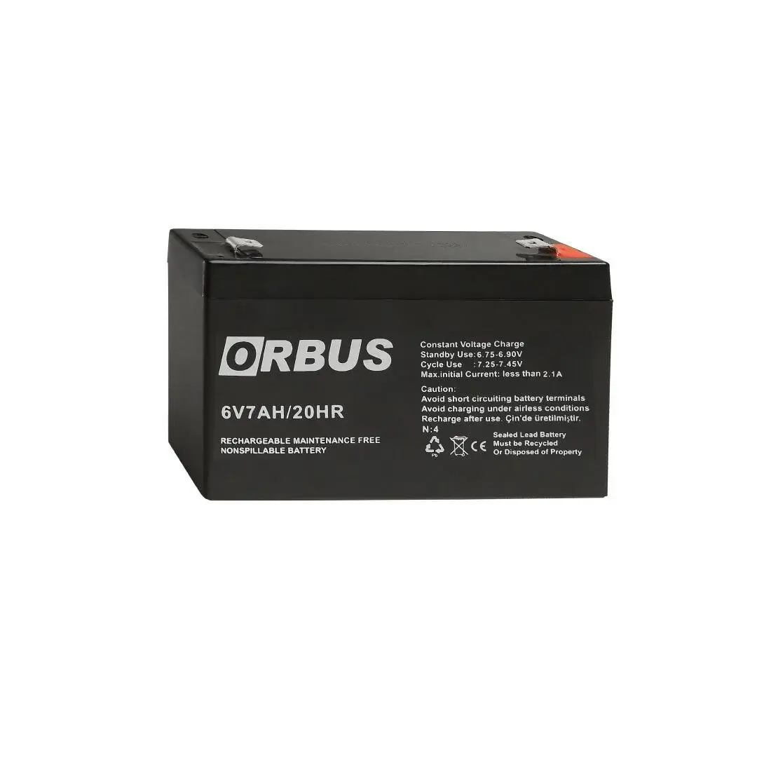 ORBUS 6V 7 Ah Kuru Akü