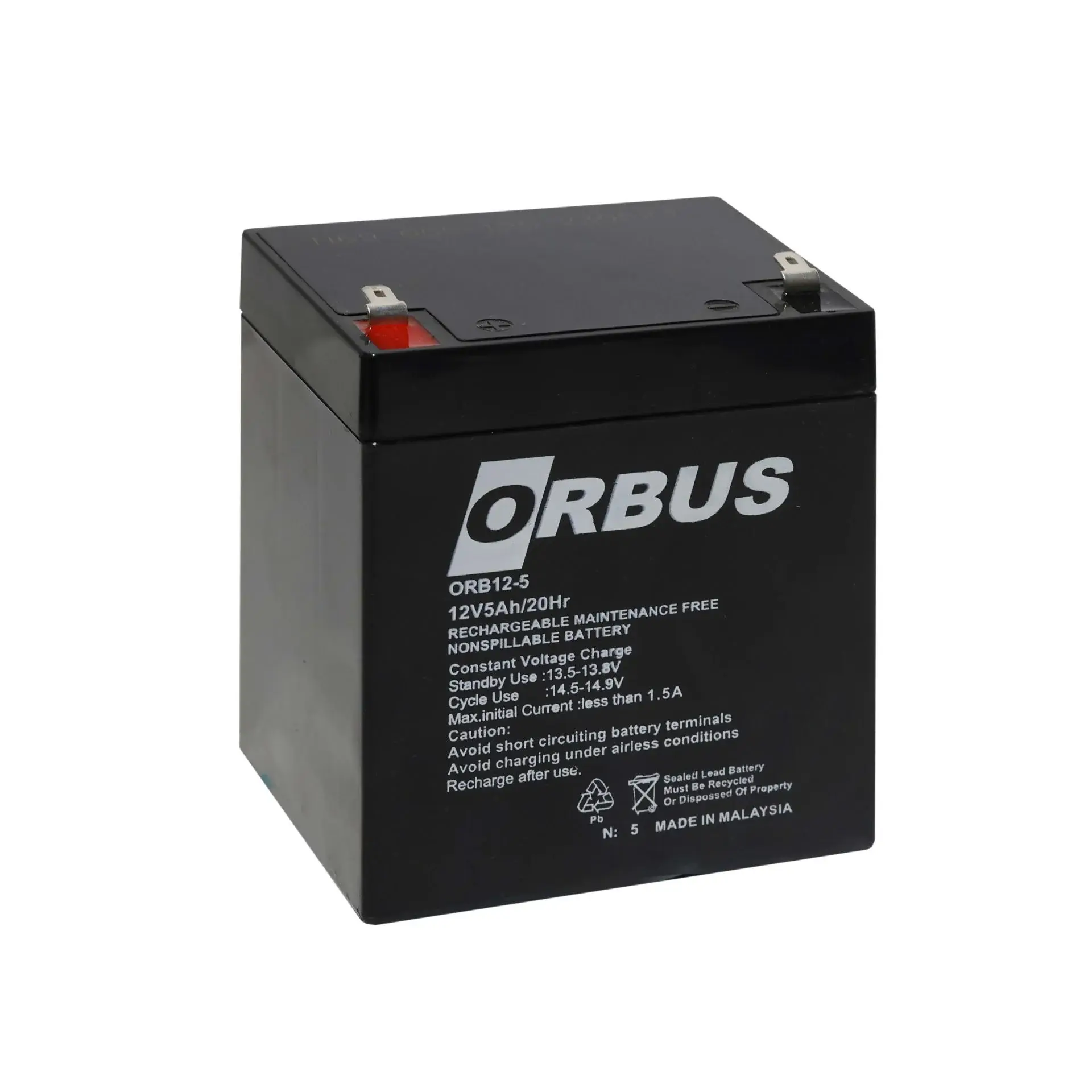 ORBUS 12V 5 Ah Kuru Akü