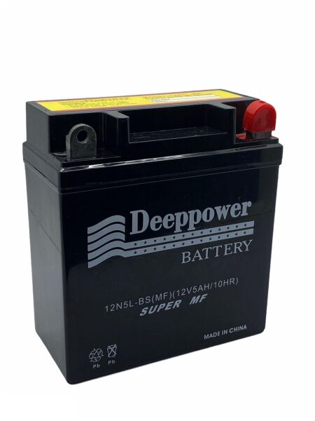 Deeppower 12V 5 Ah 12N5L-BS SMF Jel Motosiklet Aküsü