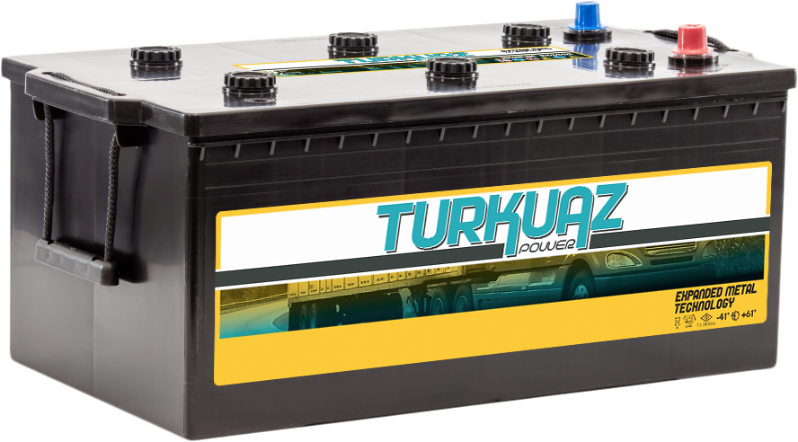 12 V 225 Ah Turkuaz D6 Düz MF Sulu Akü | Endüstriyel Yüksek Kapasiteli Güç Aküsü