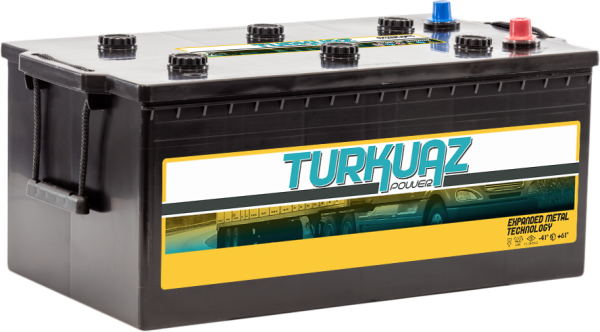 12 V 225 Ah Turkuaz D6 Düz MF Sulu Akü | Endüstriyel Yüksek Kapasiteli Güç Aküsü