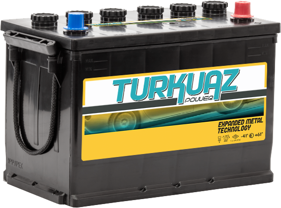 12 V 105 Ah Turkuaz H4 Düz MF Endüstriyel Sulu Akü | Yüksek Performanslı Güç Aküsü