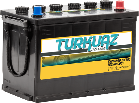 12 V 105 Ah Turkuaz H4 Düz MF Endüstriyel Sulu Akü | Yüksek Performanslı Güç Aküsü