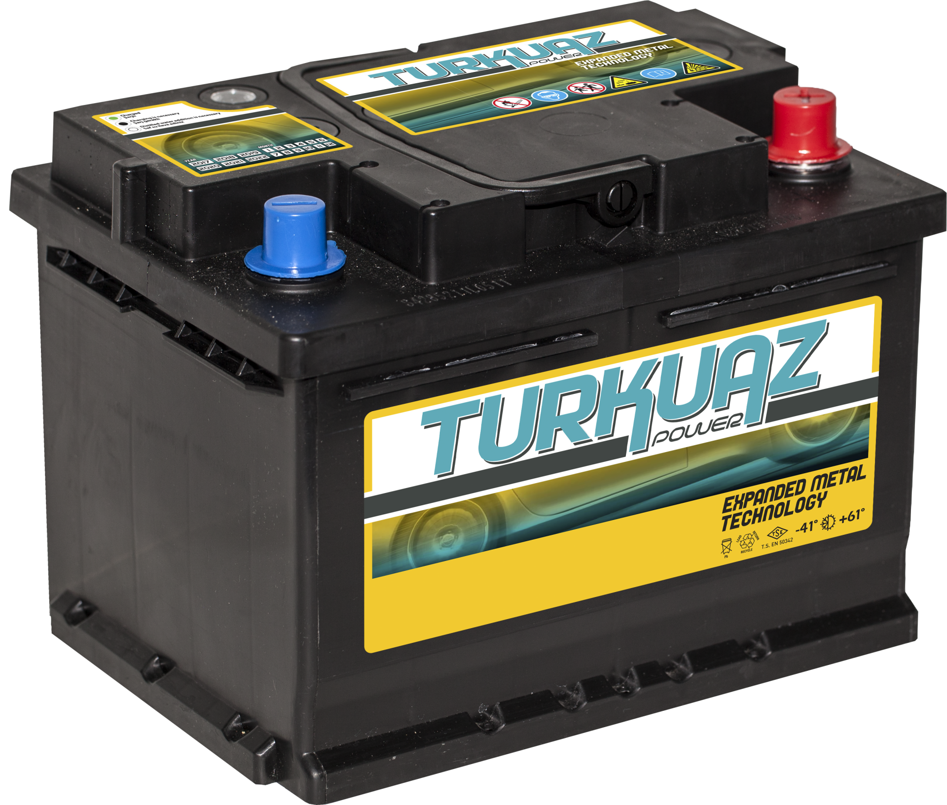 12 V 60 Ah Turkuaz L2 Düz MF Exmet Endüstriyel Sulu Akü | Güvenilir Güç Aküsü