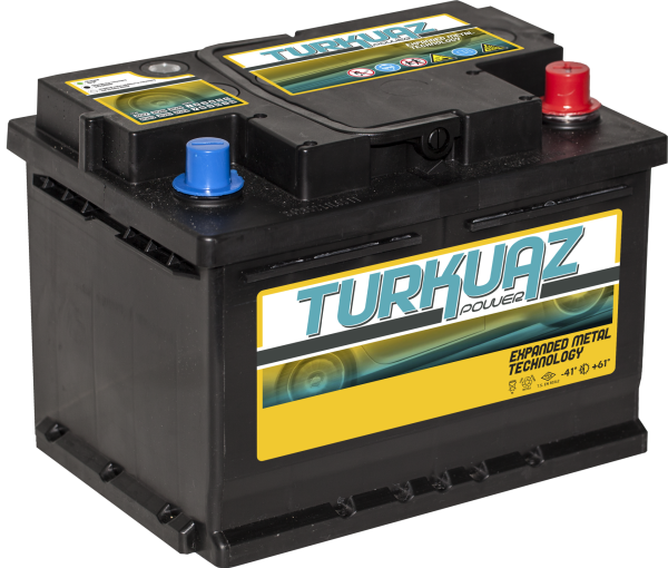 12 V 60 Ah Turkuaz L2 Düz MF Exmet Endüstriyel Sulu Akü | Güvenilir Güç Aküsü