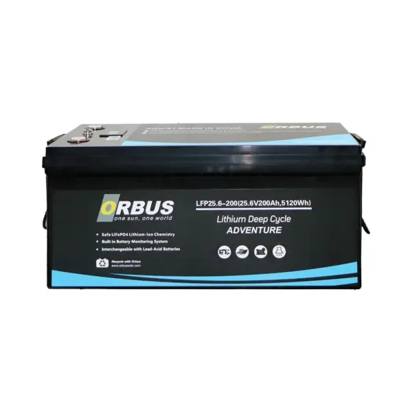 Orbus 25.6V 100Ah LiFePO4 Lityum Akü Solar ve Marin Tip Uzun Ömürlü Yüksek Performans