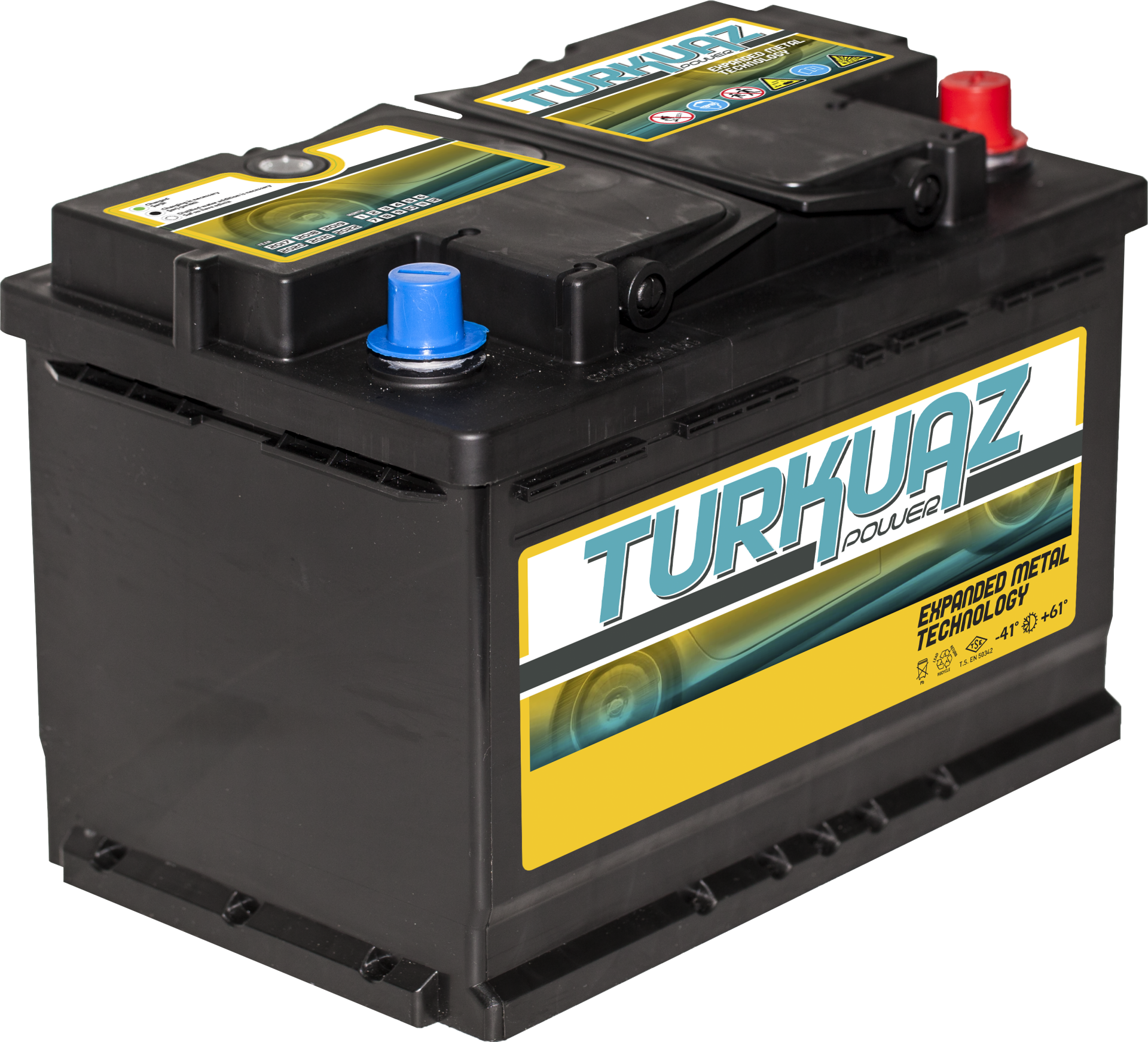 12 V 75 Ah Turkuaz L3 Düz MF Exment Endüstriyel Sulu Akü | Yüksek Dayanımlı Güç Aküsü