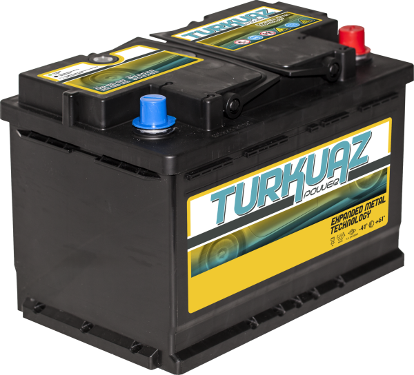 12 V 75 Ah Turkuaz L3 Düz MF Exment Endüstriyel Sulu Akü | Yüksek Dayanımlı Güç Aküsü