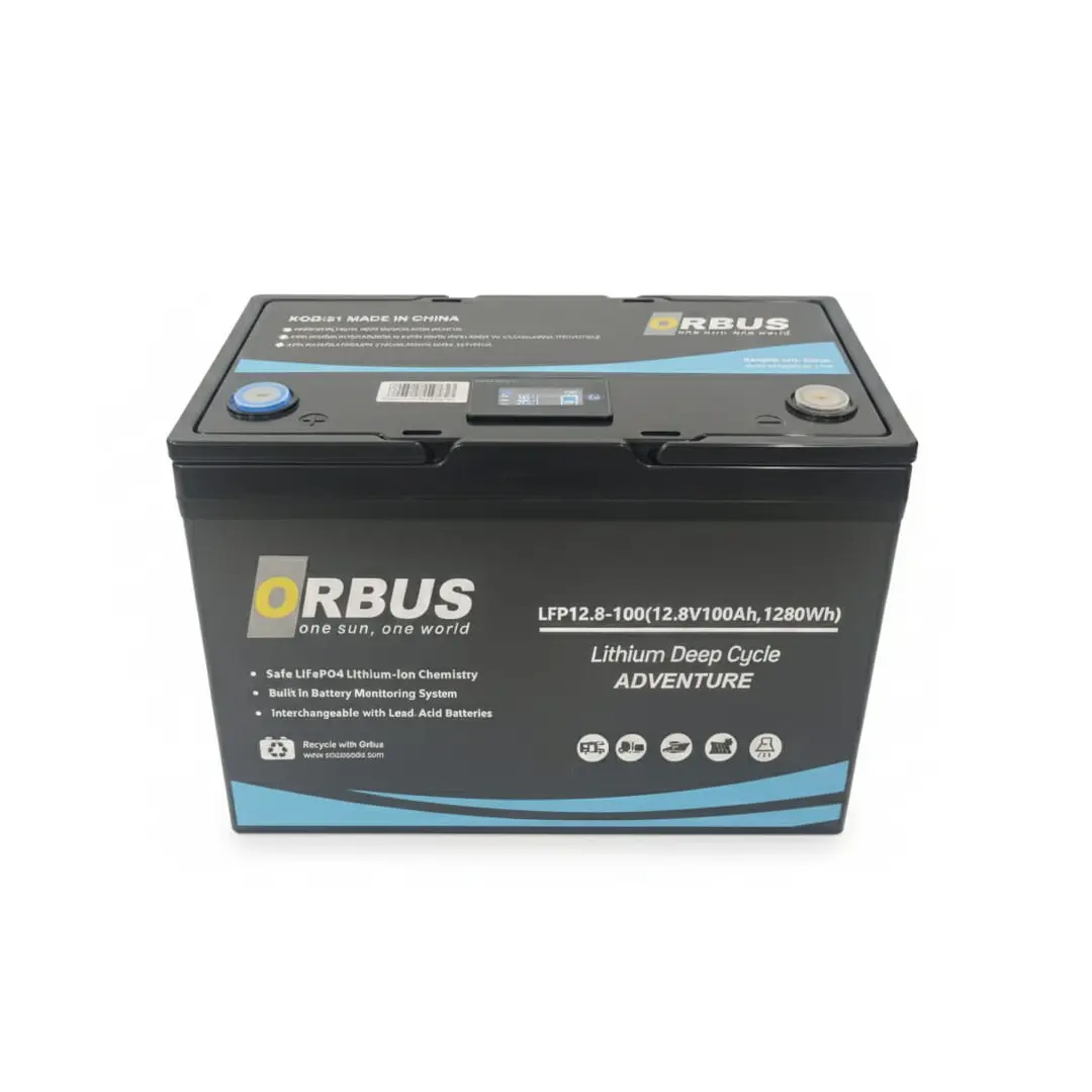 Orbus 12.8V 100Ah LiFePO4 Lityum Akü Solar Sistem Karavan ve Marin Uyumlu