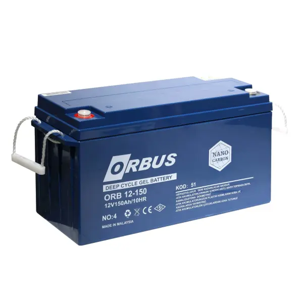 Orbus 12V 150Ah Derin Deşarjlı Jel Akü Solar Sistem Karavan ve Marin Uyumlu