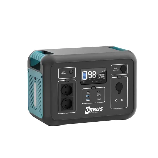 Orbus 1200W Power Station Taşınabilir Güç Kaynağı Kamp Karavan ve Yedek Enerji Çözümü