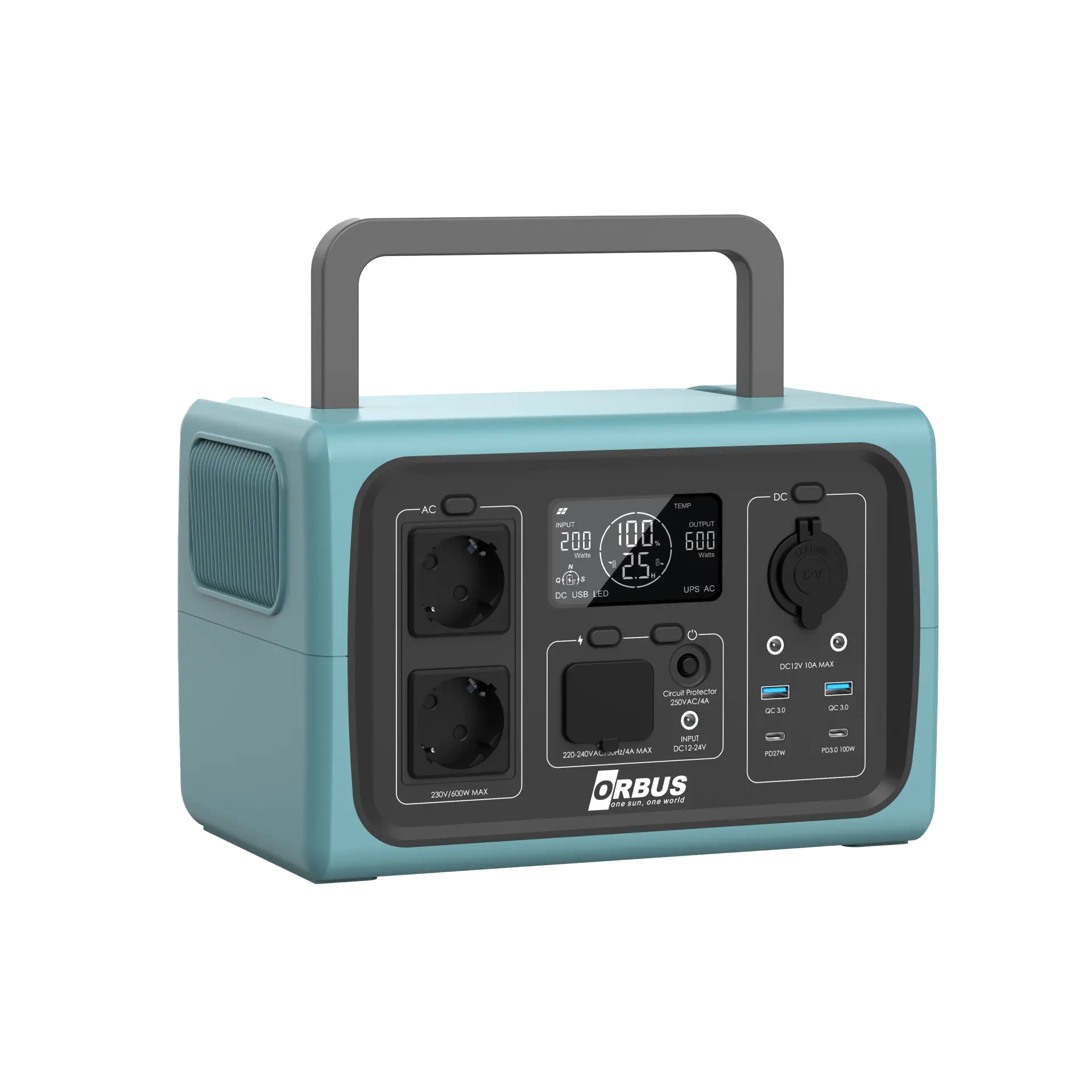 Orbus 600W Power Station Taşınabilir Güç Kaynağı Kamp Karavan ve Yedek Enerji Çözümü