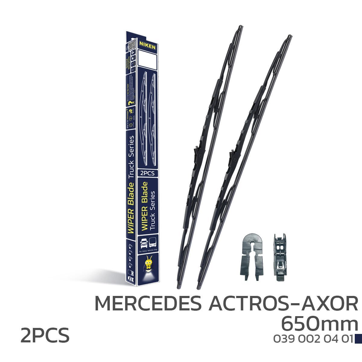 NIKEN 650mm Mercedes Actros Axor Uyumlu Telli Silecek – Dayanıklı ve Yüksek Performanslı