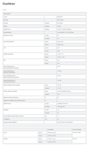 MITSUBISHI HEAVY SPLIT ISI POMPASI PAKET SİSTEM 8KW - HYDROLUTION