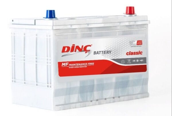 12 V 90 Ah Dinç Akü N70 Kasa Düz SMF Uzun Kenar Tırnaklı