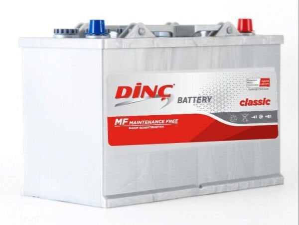 12 V 115 Ah Dinç Akü D2 Kasa Düz MF Uzun Kenar Tırnaklı