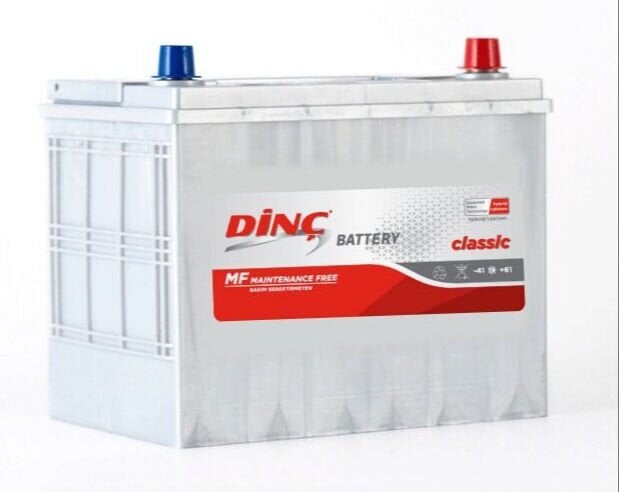 12 V 70 Ah Dinç N50 Düz SMF Uzun Kenar Tırnaklı Akü | Bakımsız Yüksek Performans