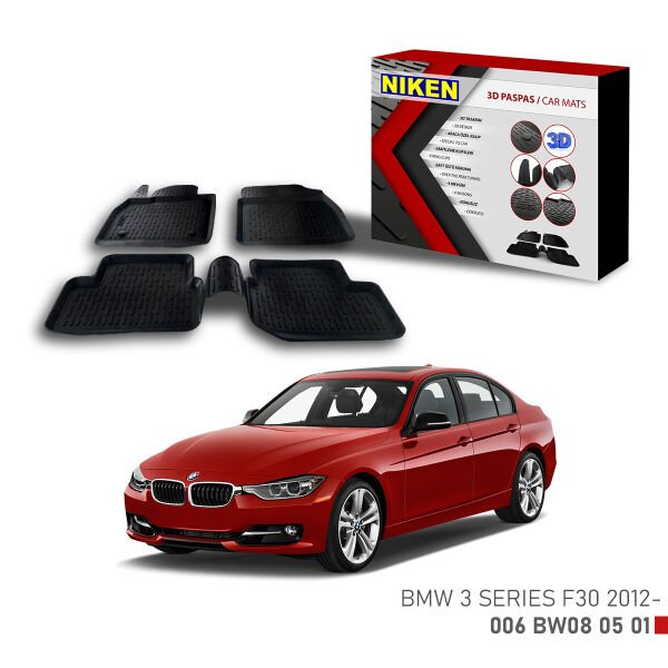BMW 3 Series F30 2012-3D Uyumlu Araca Özel Paspas – Dayanıklı ve Şık