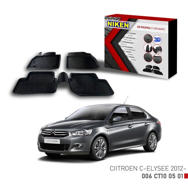 Citroën C-Elysée 2012-3D Uyumlu Araca Özel Paspas – Dayanıklı ve Şık