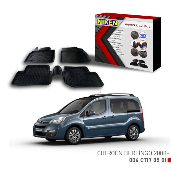 Citroën Berlingo 2008-3D Uyumlu Araca Özel Paspas – Dayanıklı ve Şık