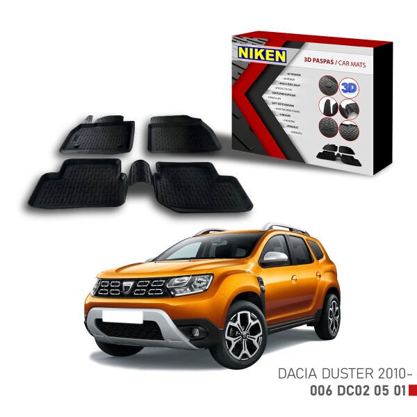 Dacia Duster 2010-3D Uyumlu Araca Özel Paspas – Dayanıklı ve Şık