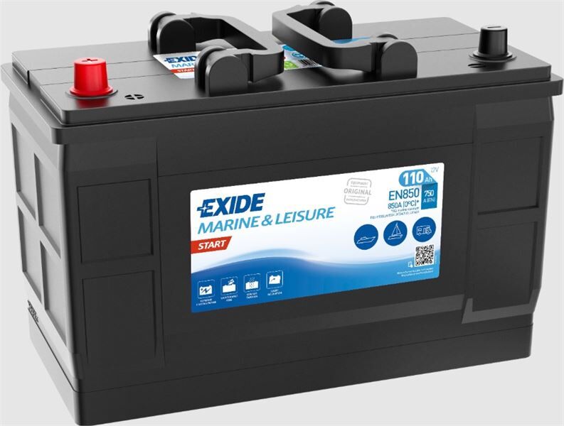 Exide Marin EXD-EN850 Start Akü 12V 110 Ah 750 CCA – Tekne & Deniz Araçları İçin Ters Tip