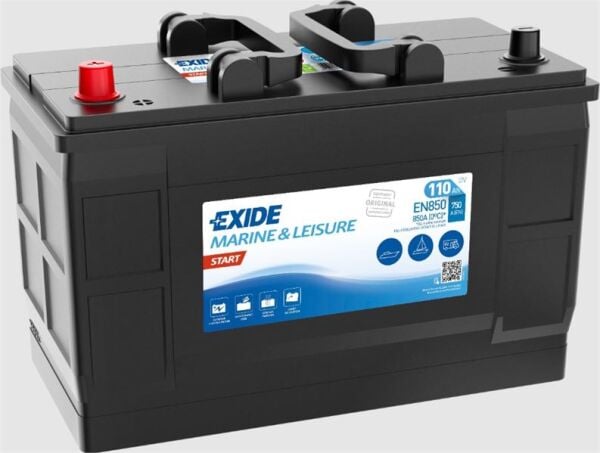 Exide Marin EXD-EN850 Start Akü 12V 110 Ah 750 CCA – Tekne & Deniz Araçları İçin Ters Tip