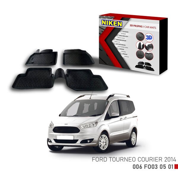 Ford Tourneo Courier 2014-3D Uyumlu Araca Özel Paspas – Dayanıklı ve Şık