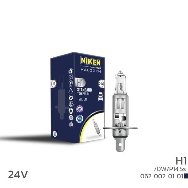 NIKEN 24V H1 70W Halojen Ampul P14.5s Ağır Vasıta Far Ampulü