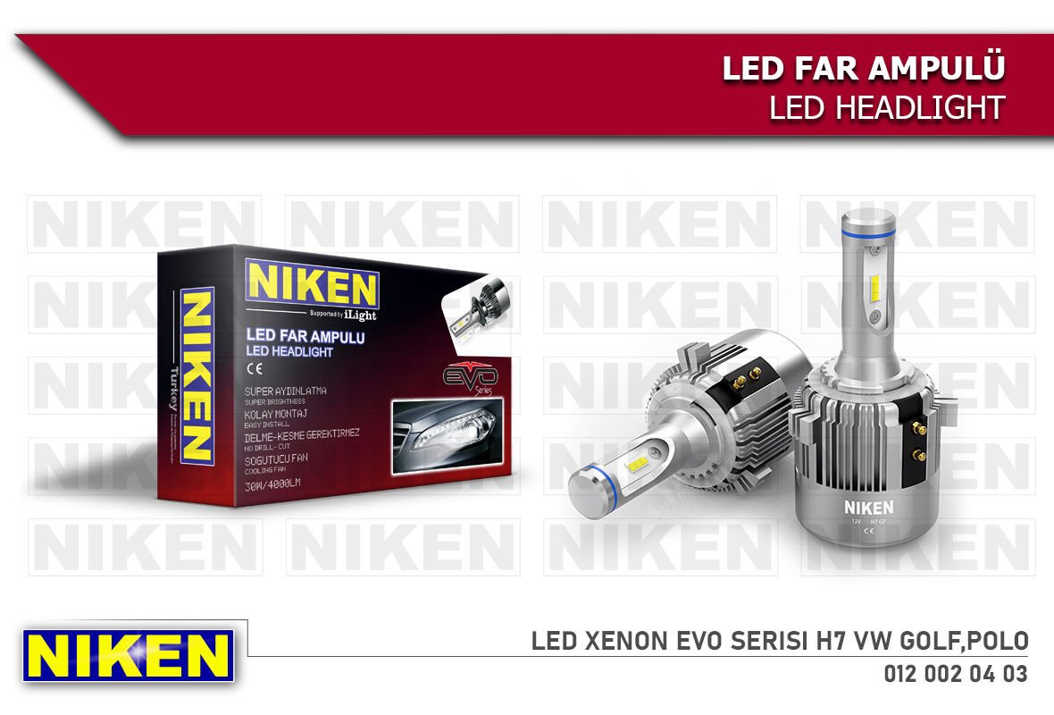 LED Xenon Evo H7 Ampul VW Golf & Polo Uyumlu | Güçlü Beyaz Far Işığı