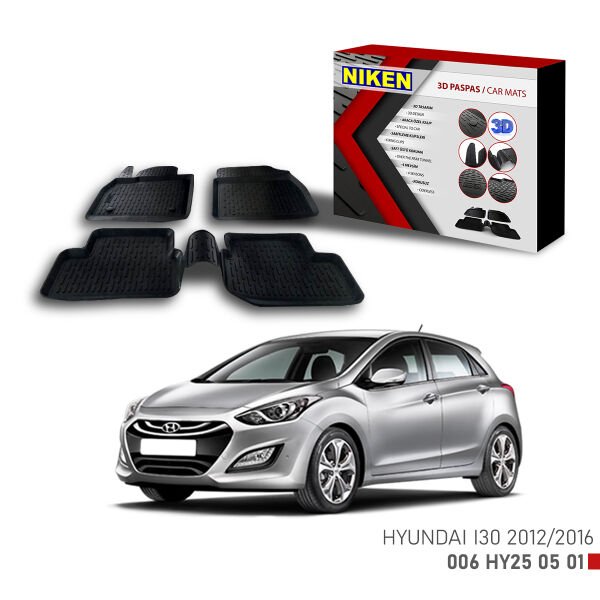 Hyundai i30 2012-2016-3D Uyumlu Araca Özel Paspas – Dayanıklı ve Şık