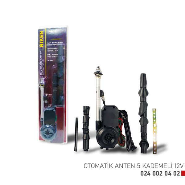 NIKEN 5 Kademeli 12V Otomatik Anten | Elektrikli Araç Anteni