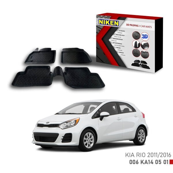 Kia Rio 2011-2016-3D Uyumlu Araca Özel Paspas – Dayanıklı ve Şık