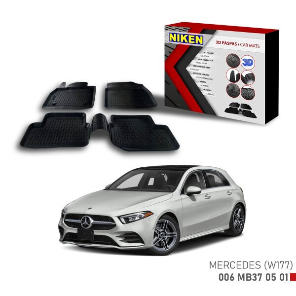 Mercedes (W177) A-Klasse 2019-3D Uyumlu Araca Özel Paspas – Dayanıklı ve Şık