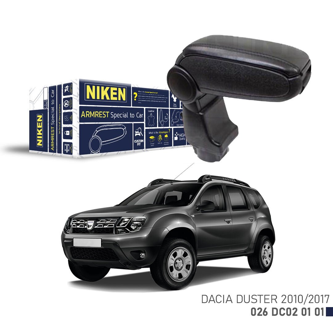 Dacia Duster 2010-2017 Özel Kol Dayama Siyah | Araca Uyumlu Kolçak