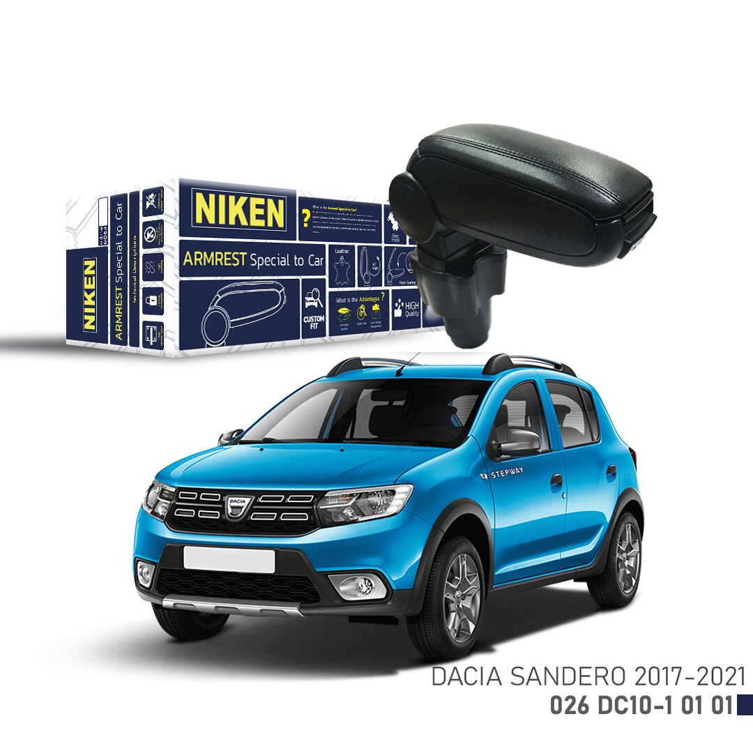 Dacia Sandero Uyumlu Kol Dayama Siyah | Araca Özel Kolçak | Konforlu Orta Konsol Aksesuarı