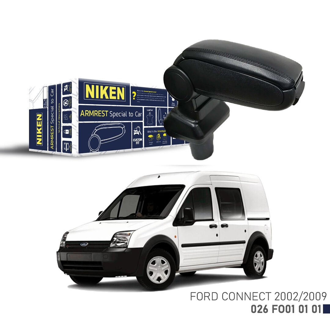 Ford Tourneo Connect Uyumlu Kol Dayama Siyah | Araca Özel Kolçak | Orta Konsol Konfor Aksesuarı