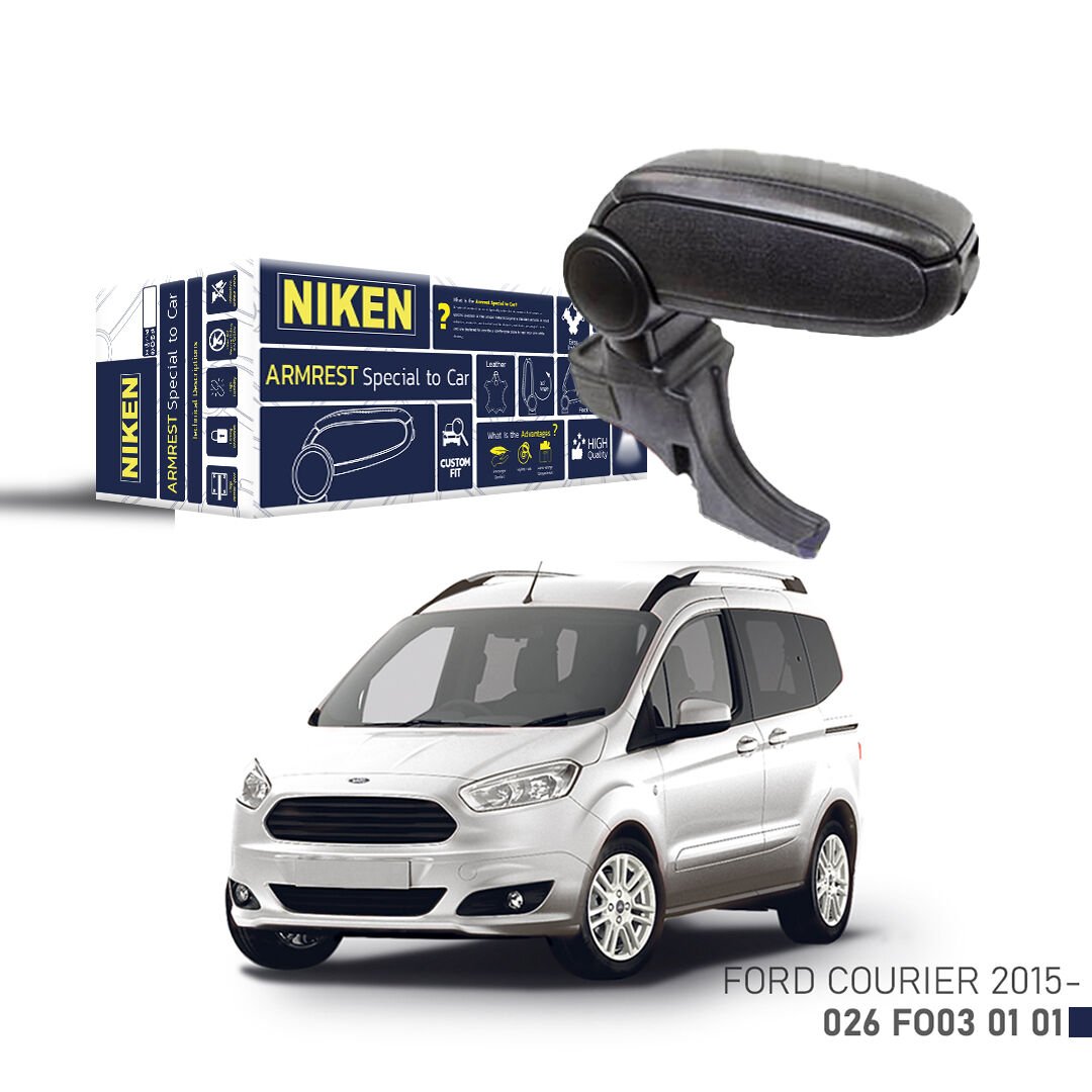 Ford Transit Courier Uyumlu Kol Dayama Siyah | Araca Özel Kolçak | Konforlu Orta Konsol Aksesuarı