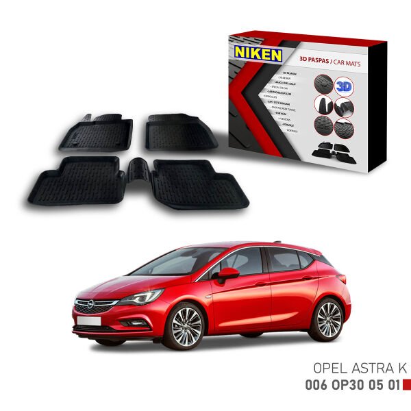 Opel Astra K 2016-3D Uyumlu Araca Özel Paspas – Dayanıklı ve Şık