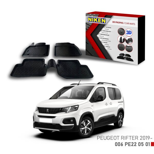 Peugeot Partner Rifter 2019-3D Uyumlu Araca Özel Paspas – Dayanıklı ve Şık