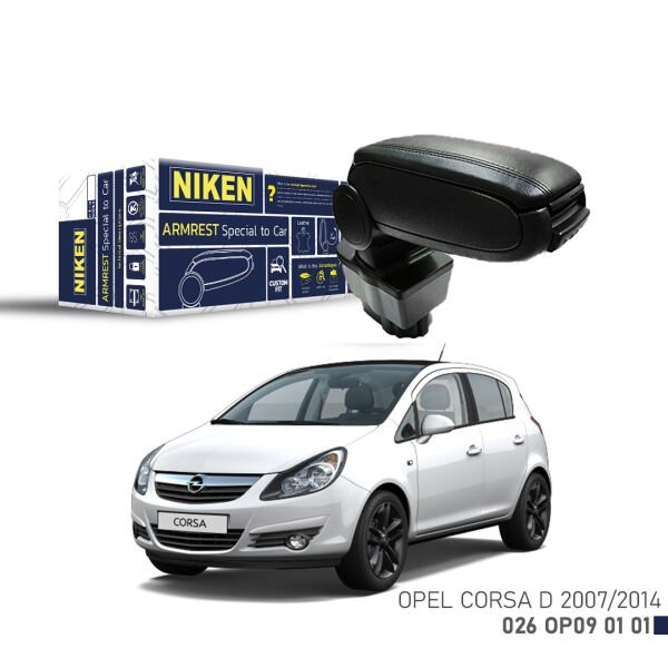 Opel Corsa D Uyumlu Kol Dayama Siyah | Araca Özel Kolçak | Orta Konsol Konfor Aksesuarı