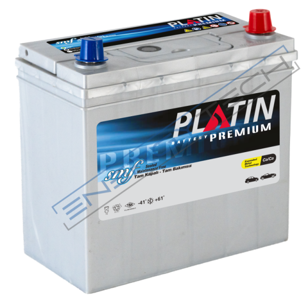 12V 60Ah PLATİN NS60 Düz SMF Tırnaksız | Bakımsız Araç Aküsü