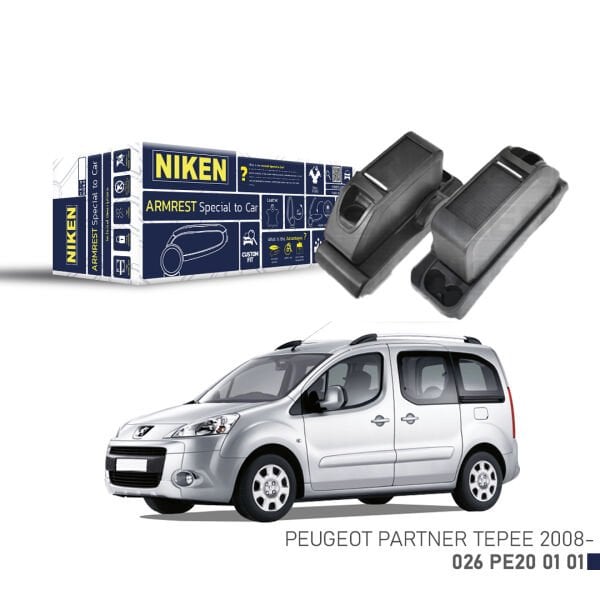 Peugeot Partner Tepee 2008- ve Sonrası Uyumlu Kol Dayama Siyah | Araca Özel Kolçak | Orta Konsol Konfor Aksesuarı