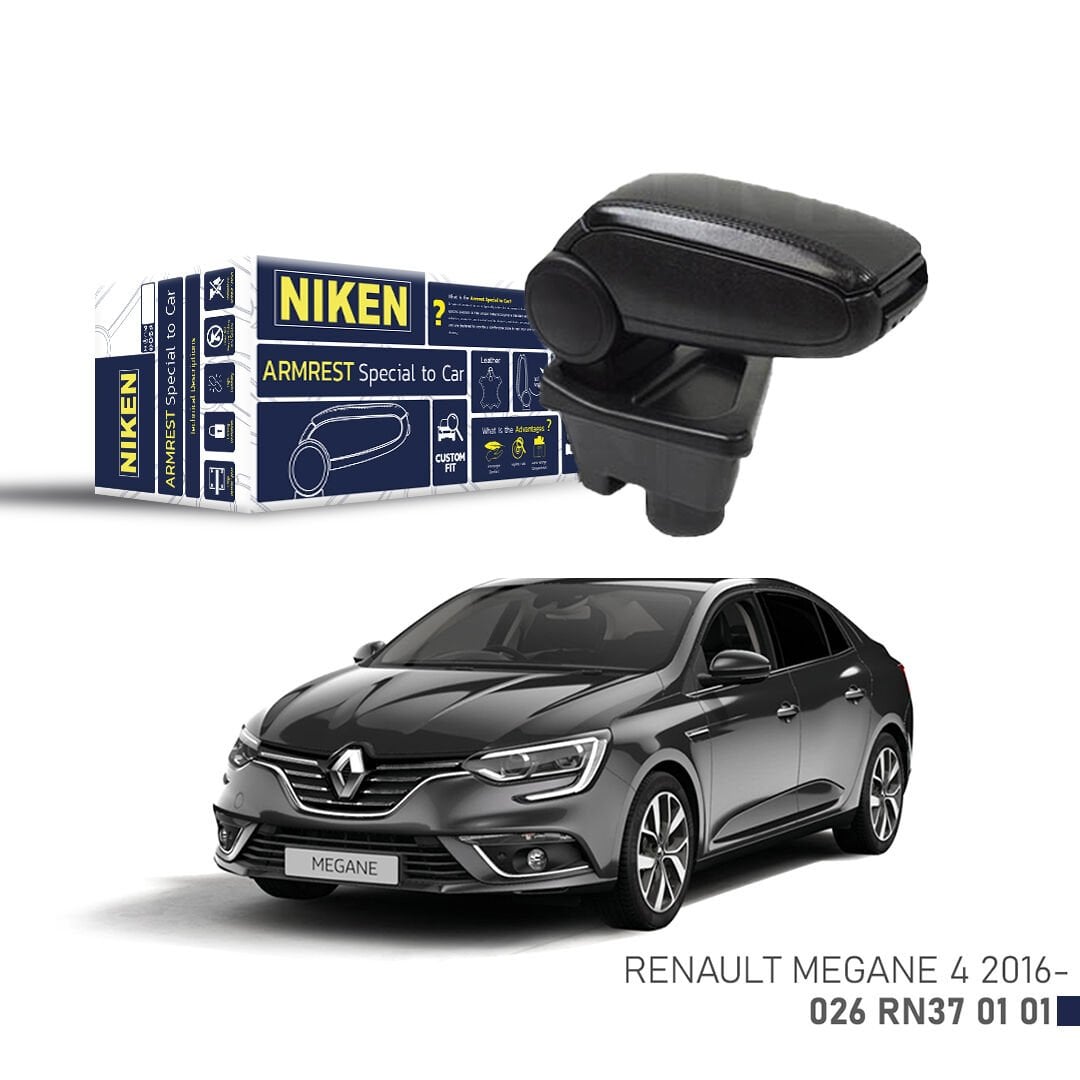 Renault Megane IV 2016- ve Sonrası Uyumlu Kol Dayama Siyah | Araca Özel Kolçak | Orta Konsol Konfor Aksesuarı