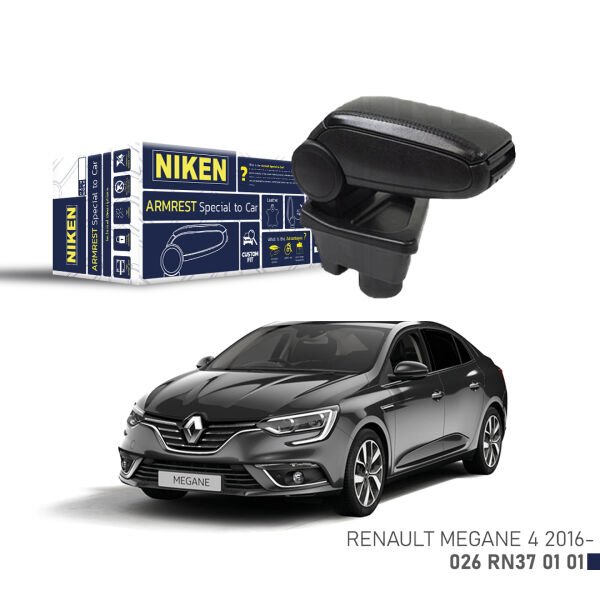 Renault Megane IV 2016- ve Sonrası Uyumlu Kol Dayama Siyah | Araca Özel Kolçak | Orta Konsol Konfor Aksesuarı