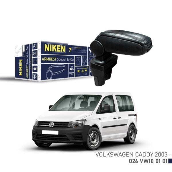Volkswagen Caddy 2003- ve Sonrası Uyumlu Kol Dayama Siyah | Araca Özel Kolçak | Orta Konsol Konfor Aksesuarı