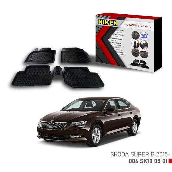 Skoda Superb 2015 3D Paspas – Araca Özel Tam Uyumlu Dayanıklı Paspas