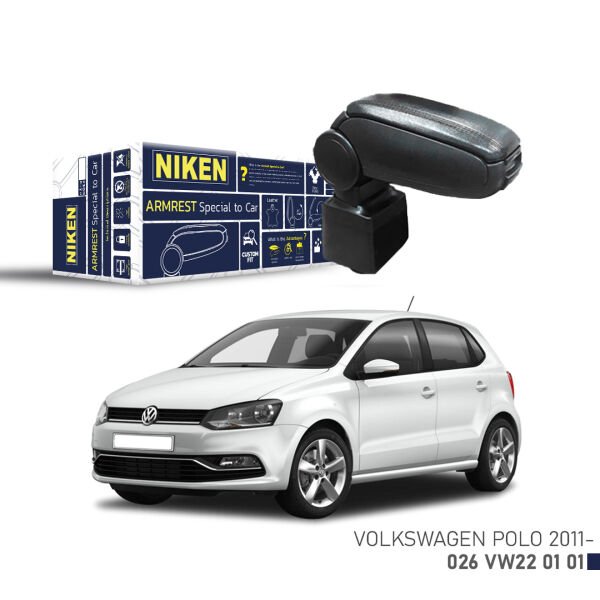 Volkswagen Polo 2011- ve Sonrası Uyumlu Kol Dayama Siyah | Araca Özel Kolçak | Orta Konsol Konfor Aksesuarı